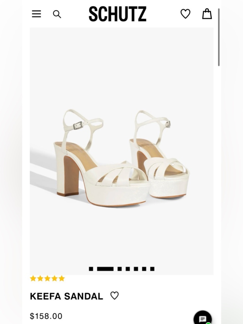 SCHUTZ  White Platform Ankle-Strap Sandals